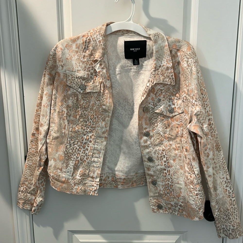 Snakeskin denim jacket